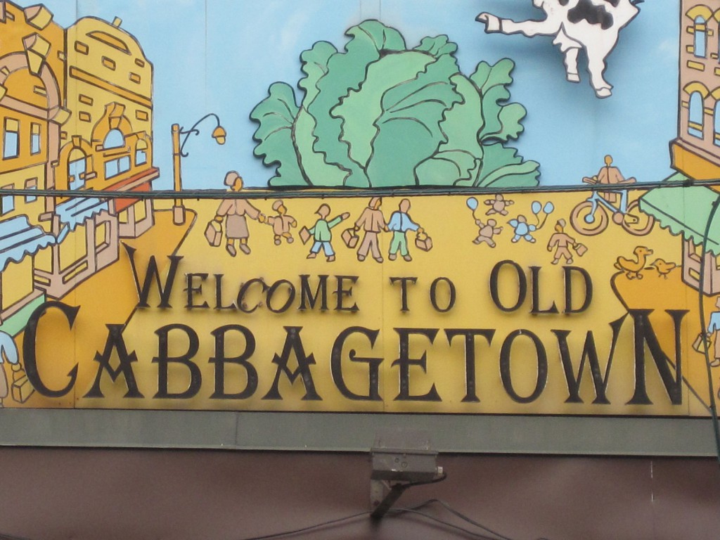 Cabbage Town Sign